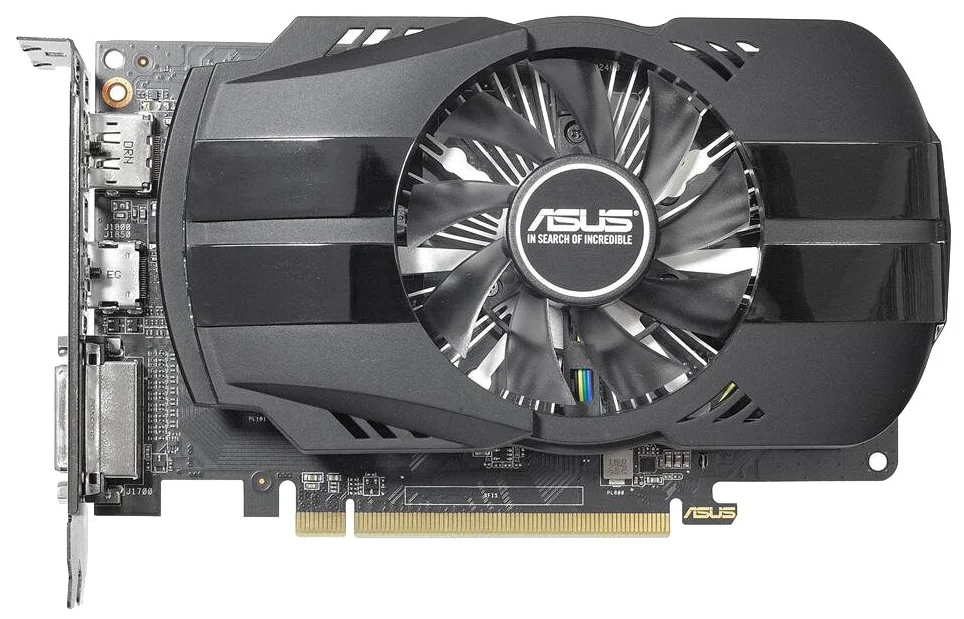 фото Видеокарта asus pci-e ph-550-2g amd radeon 550 2048mb 64 gddr5 1183/6000 dvix1 hdmix1 dpx1